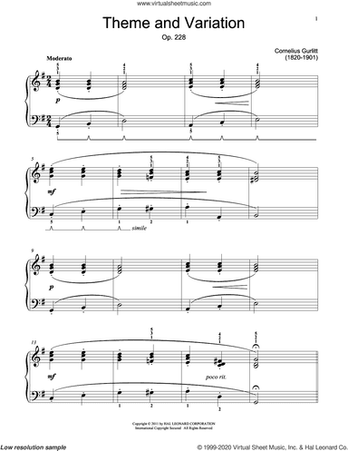 Theme And Variations, Op. 228