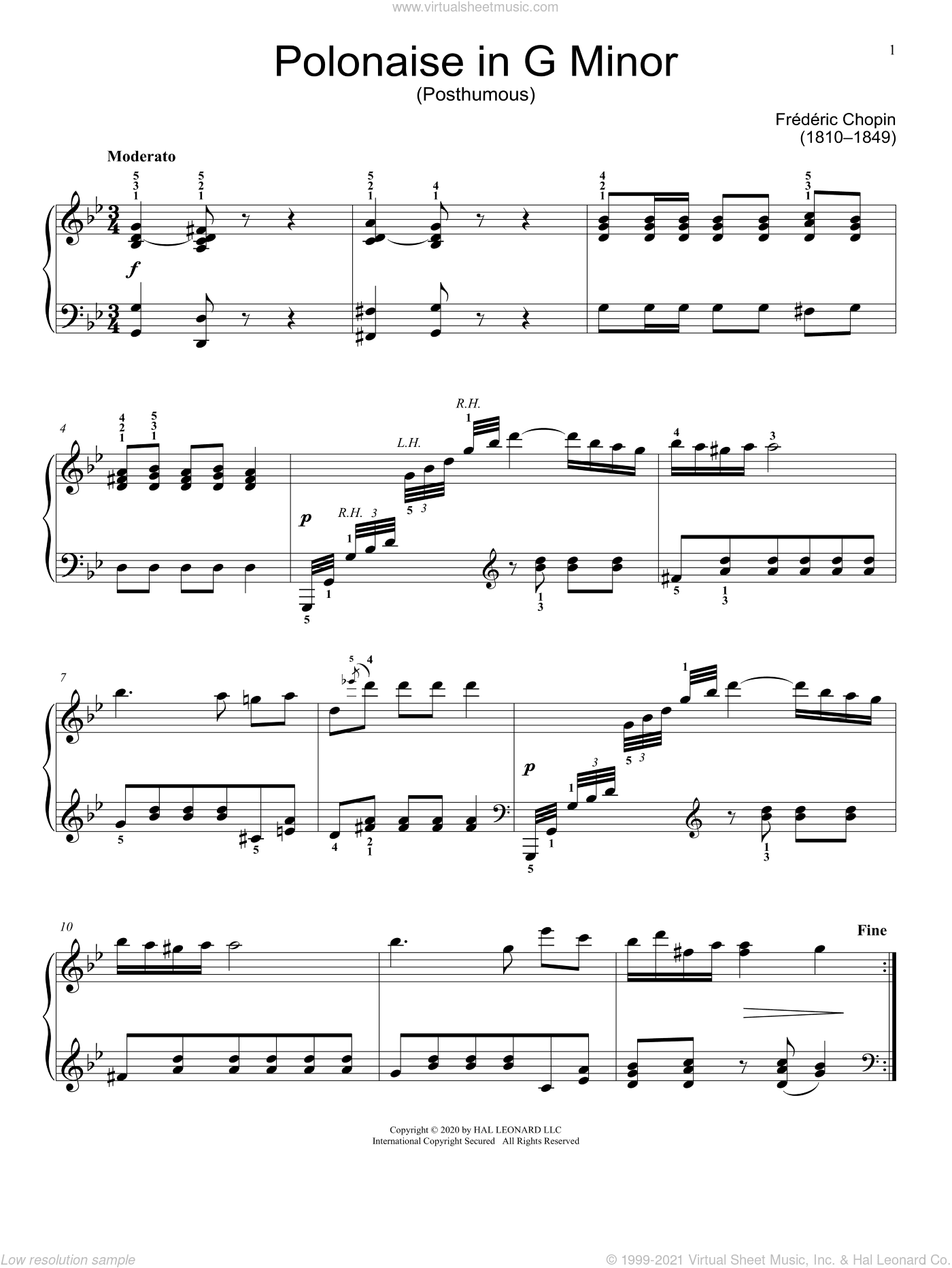 Polonaise In G Minor, KK IIa, No. 1