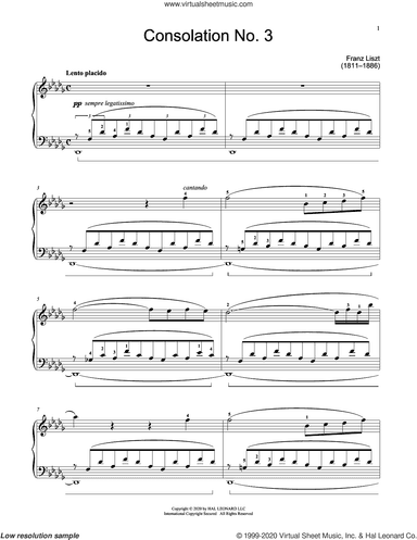 Consolation No. 3 In D-Flat Major