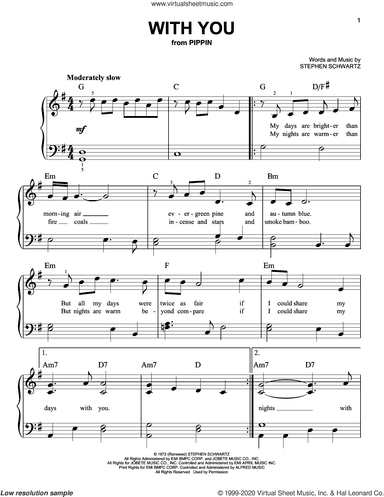 With You (from Pippin), (beginner)