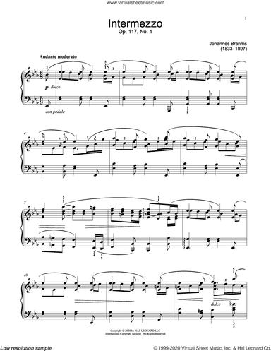 Intermezzo, Op. 117, No. 1