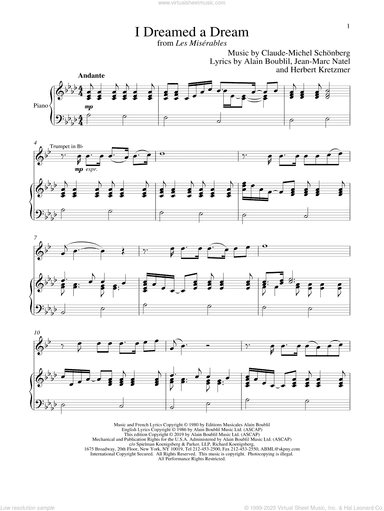 I Dreamed A Dream (from Les Miserables)