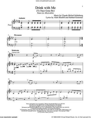 Drink With Me (To Days Gone By) (from Les Miserables)