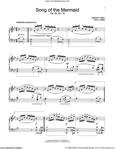 Song Of The Mermaid, Op. 45, No. 1