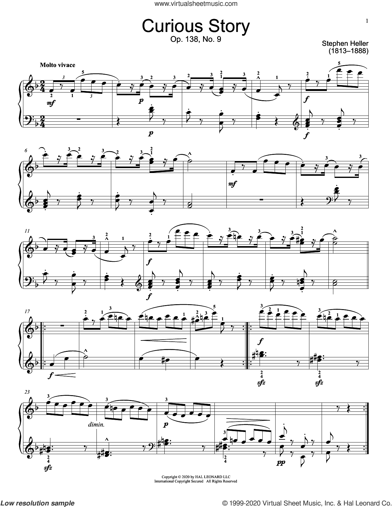Curious Story, Op. 138, No. 9