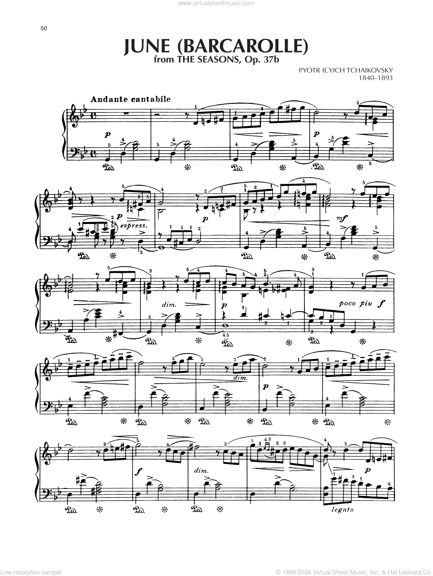 June: Barcarolle, Op. 37a/b