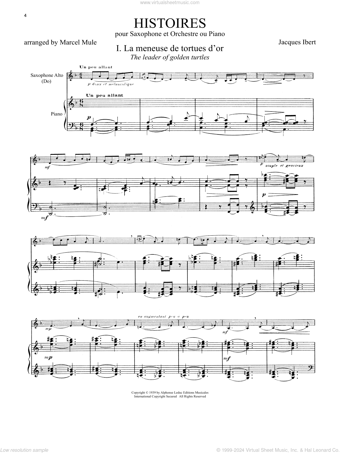 Histoires (arr. Marcel Mule)