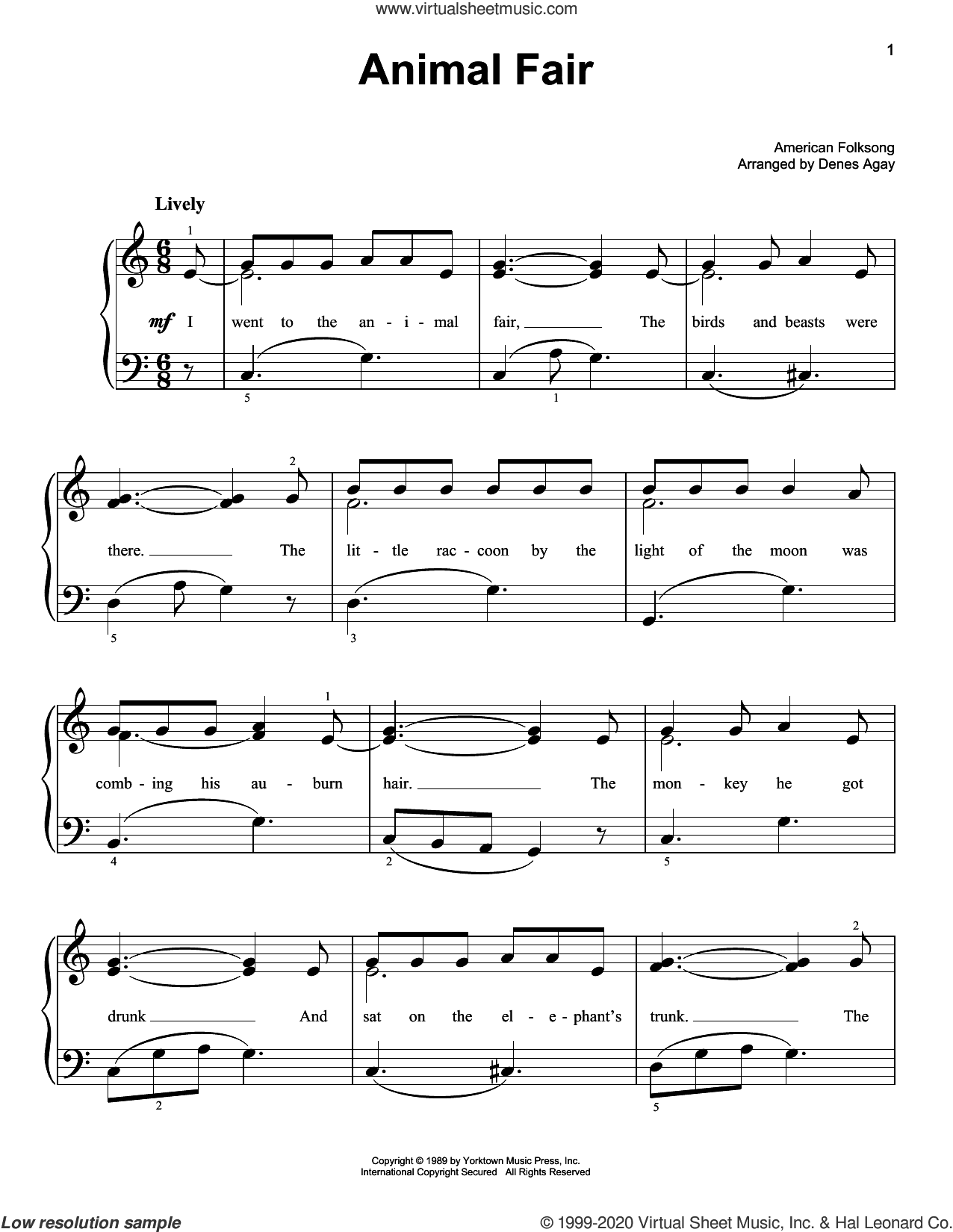 Animal Fair (arr. Denes Agay)