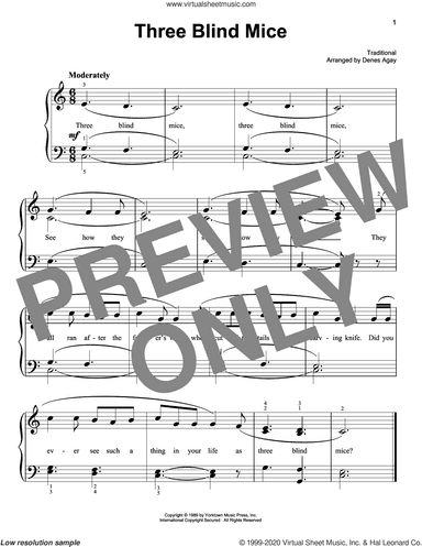 Three Blind Mice (arr. Denes Agay)