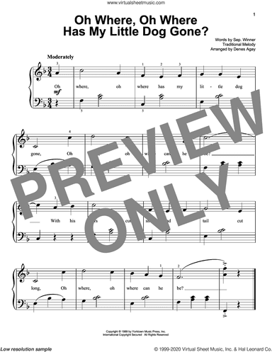 Oh Where, Oh Where Has My Little Dog Gone (arr. Denes Agay)