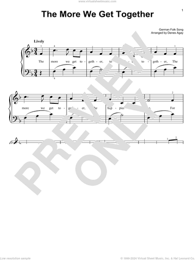 More We Get Together (arr. Denes Agay)