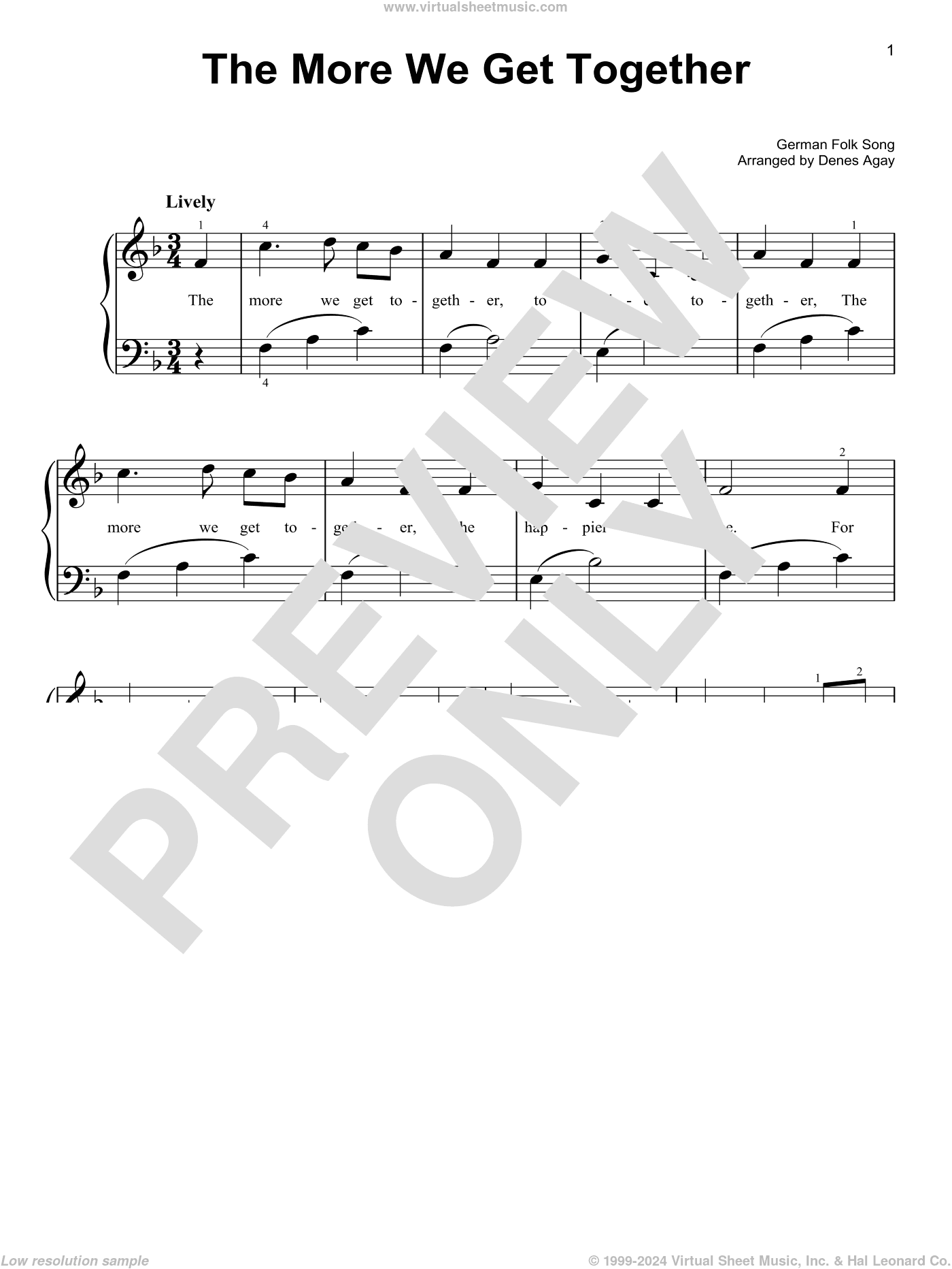 More We Get Together (arr. Denes Agay)