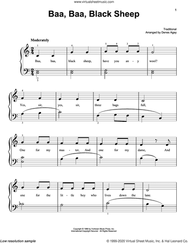 Baa Baa Black Sheep (arr. Denes Agay)