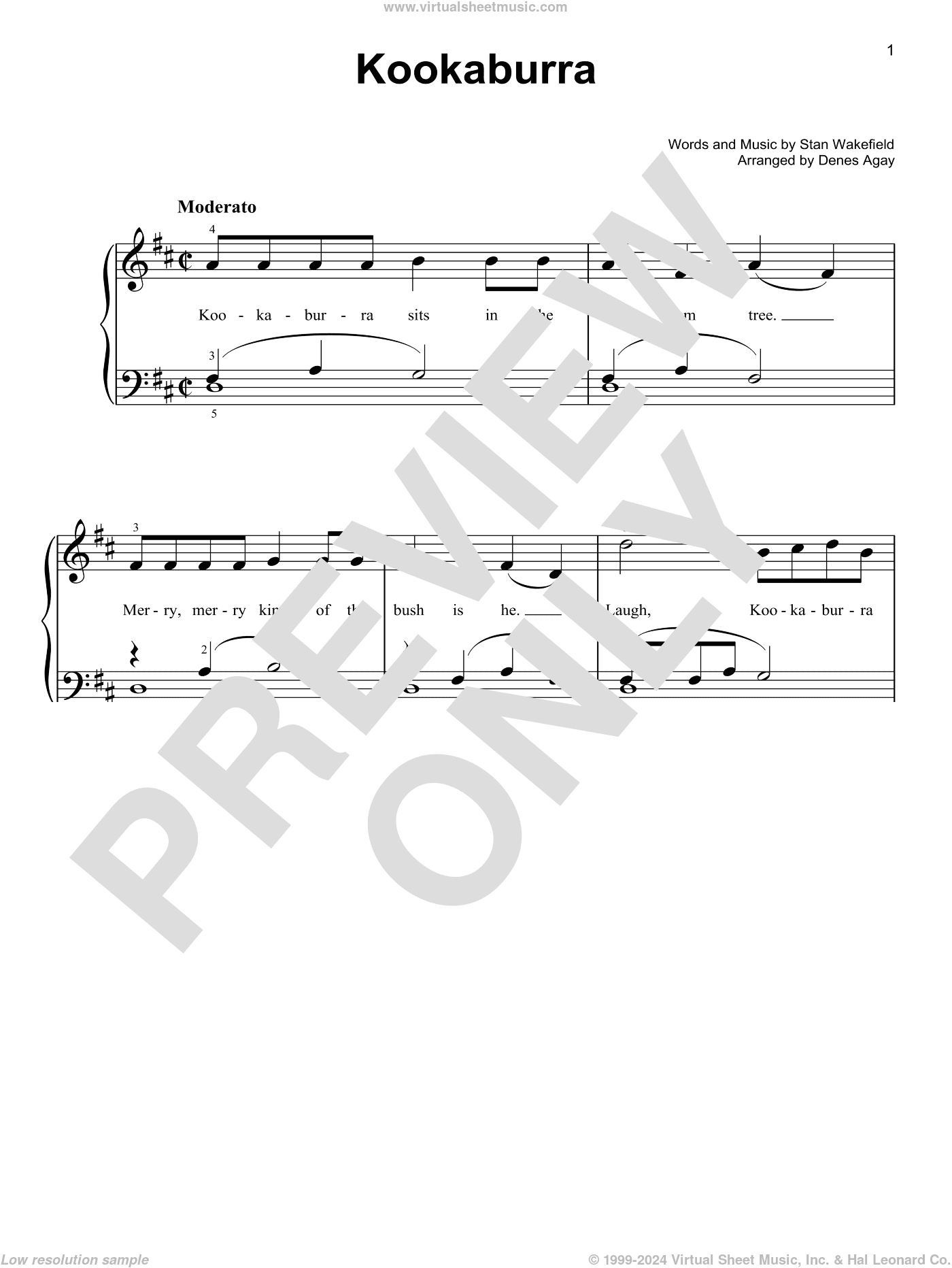 The Kookaburra Laughed (arr. Denes Agay)