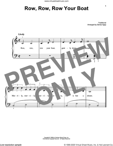 Row, Row, Row Your Boat (arr. Denes Agay)