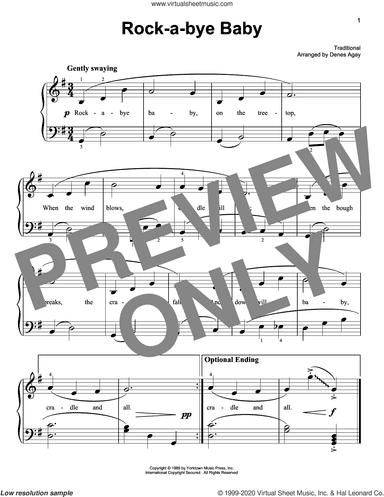 Rock-A-Bye, Baby (arr. Denes Agay)