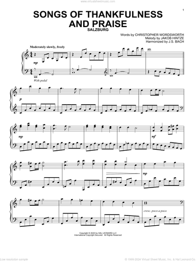 Songs Of Thankfulness And Praise