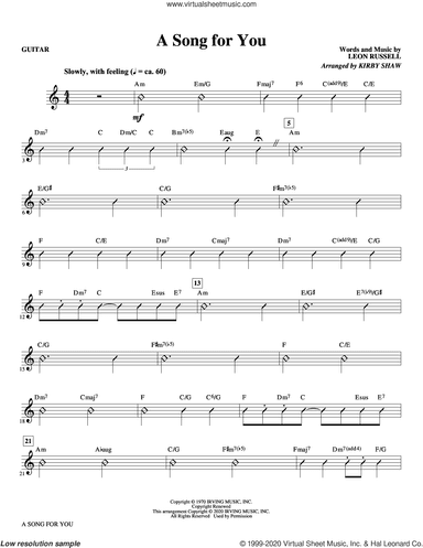 A Song for You (arr. Kirby Shaw) (complete set of parts)
