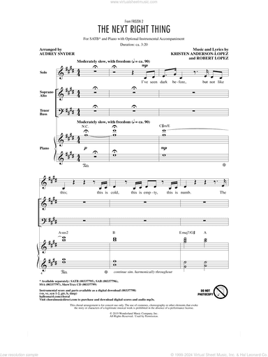 The Next Right Thing (from Disney's Frozen 2) (arr. Audrey Snyder)