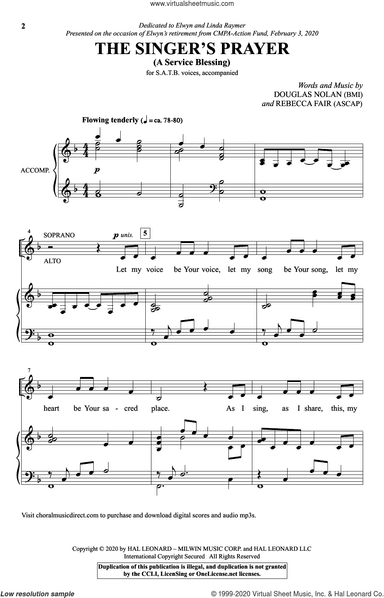 The Singer's Prayer (arr. Douglas Nolan)
