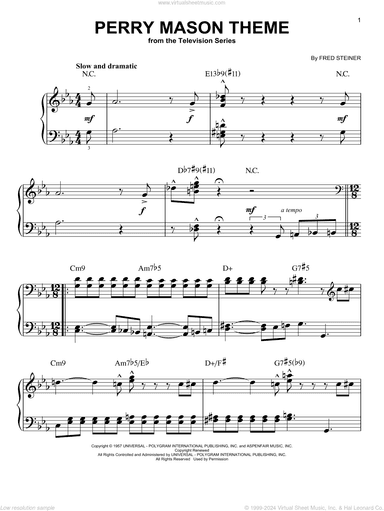 Perry Mason Theme, (beginner)