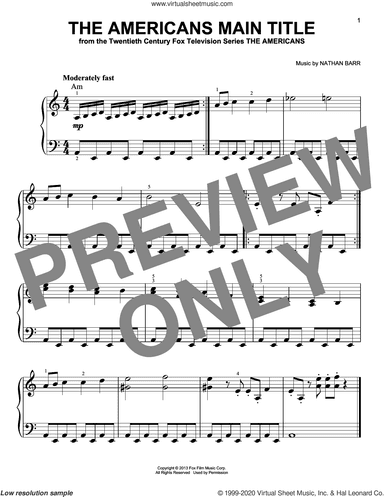 The Americans Main Title, (beginner)