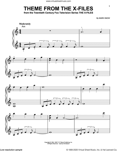 Theme From The X-Files, (beginner)