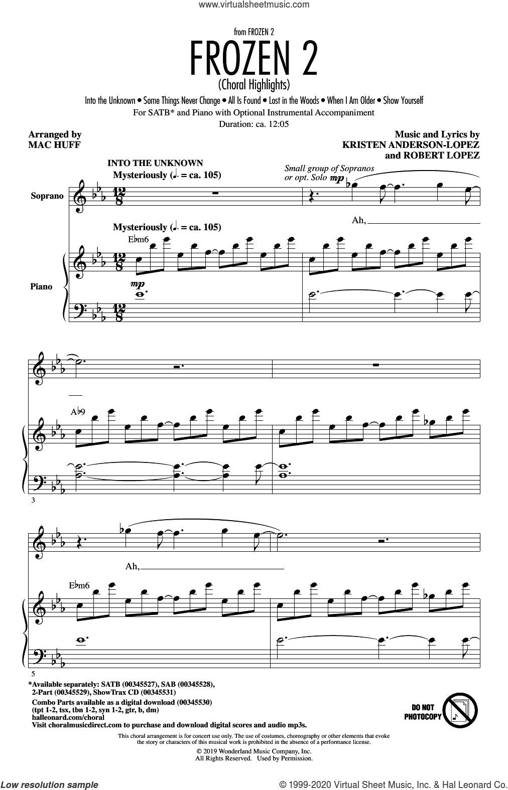 Frozen 2 (Choral Highlights) (arr. Mac Huff)