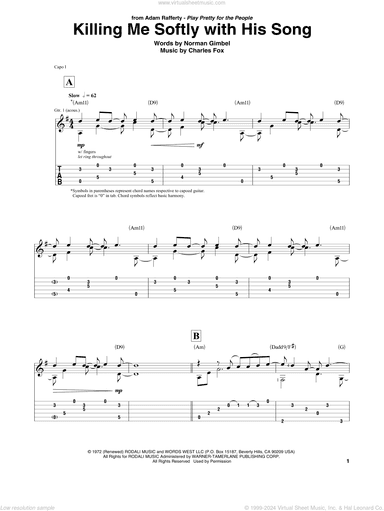 Killing Me Softly With His Song, (intermediate)