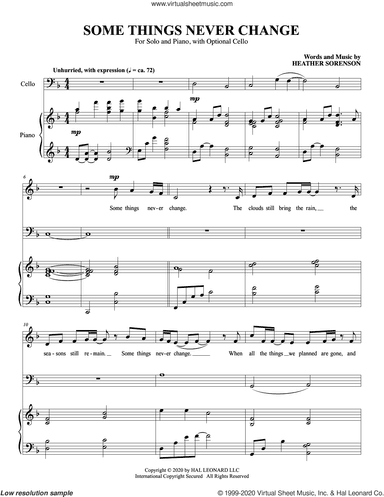 Some Things Never Change (for High Voice and Cello)
