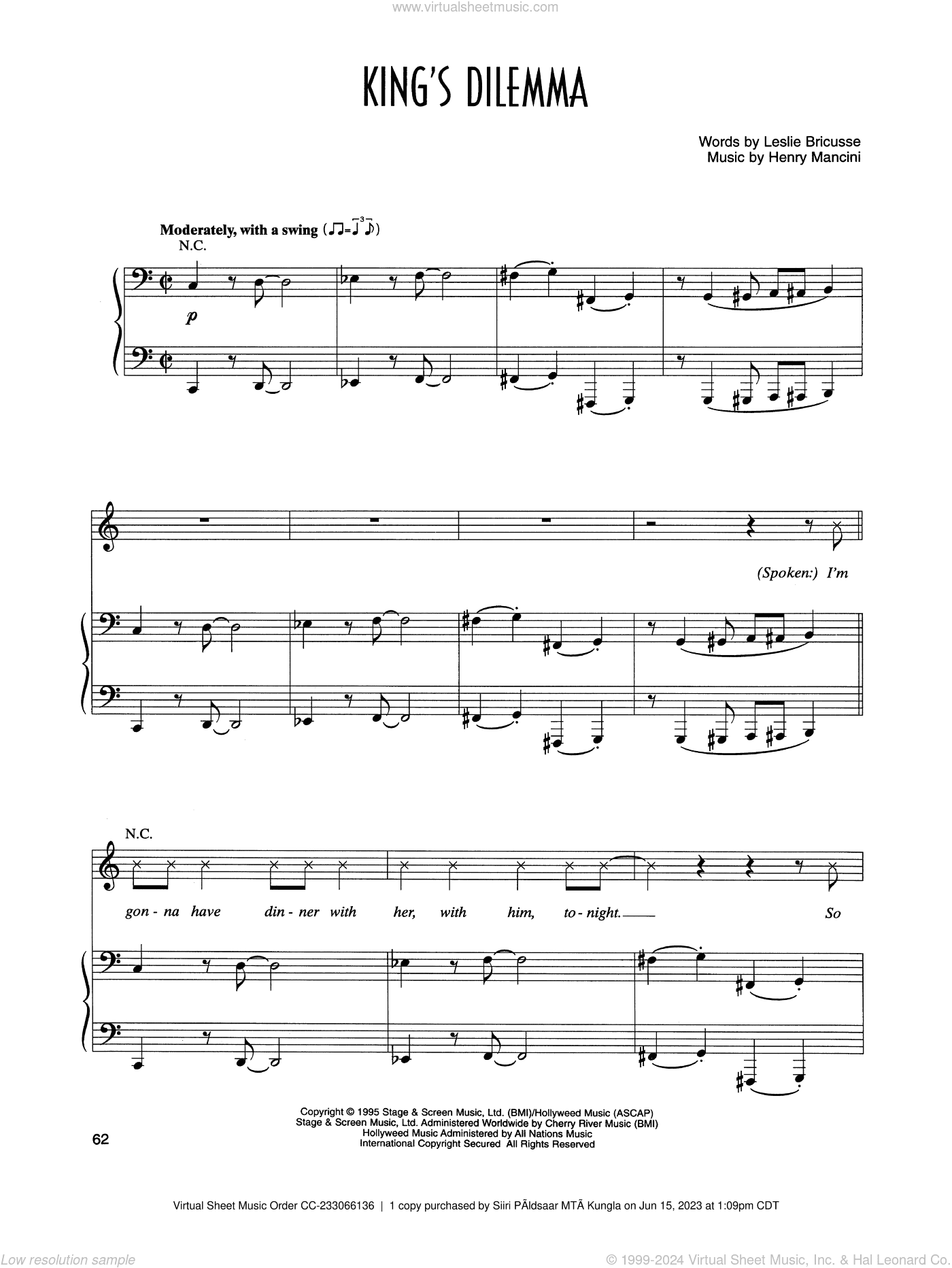 King's Dilemma (from Victor/Victoria)
