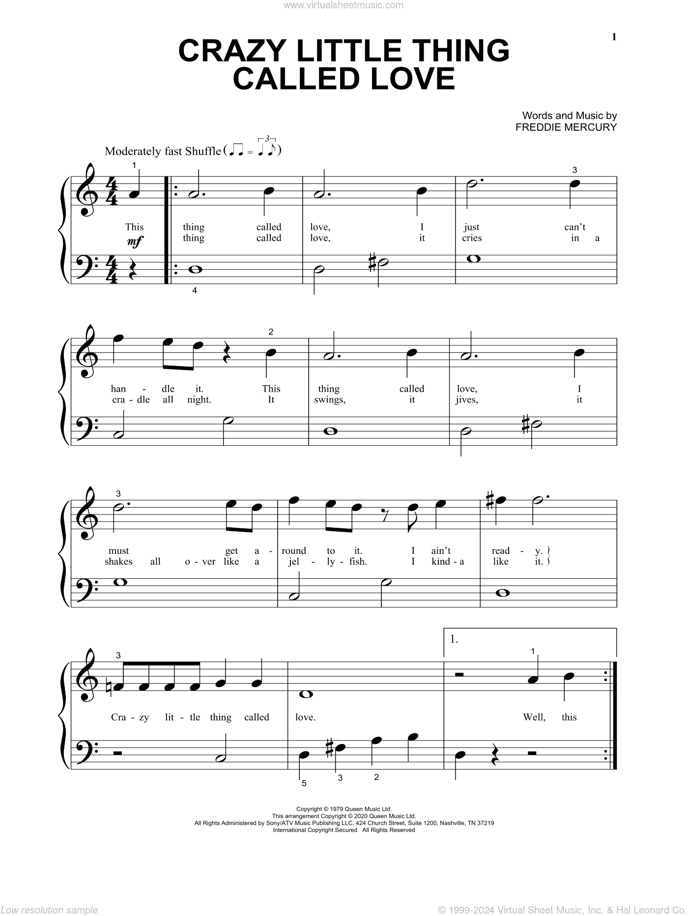 Crazy Little Thing Called Love, (beginner)