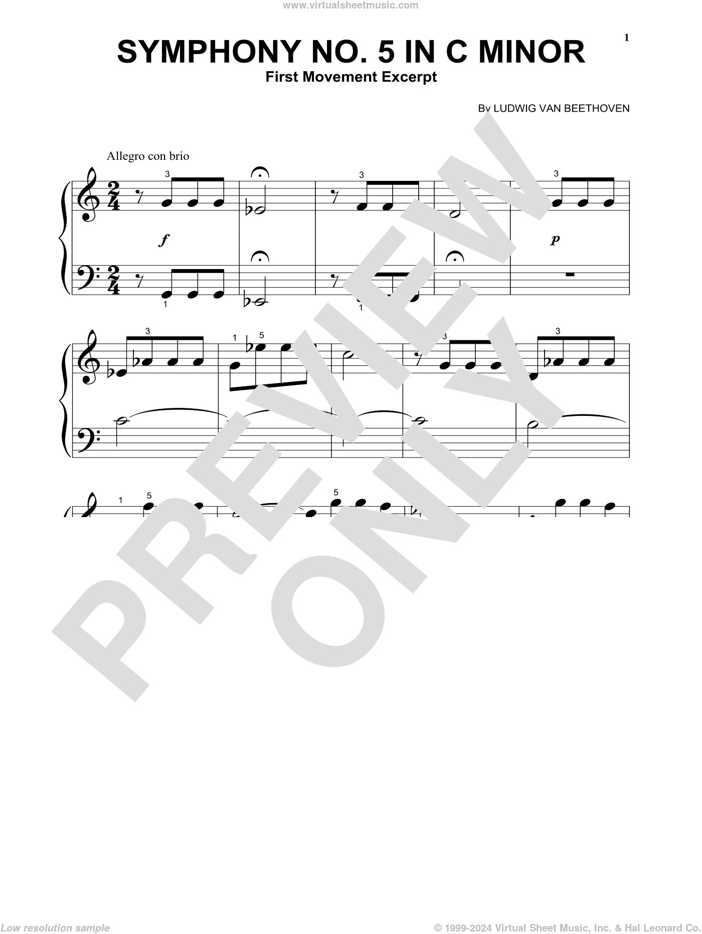 Symphony No. 5 In C Minor, First Movement Excerpt