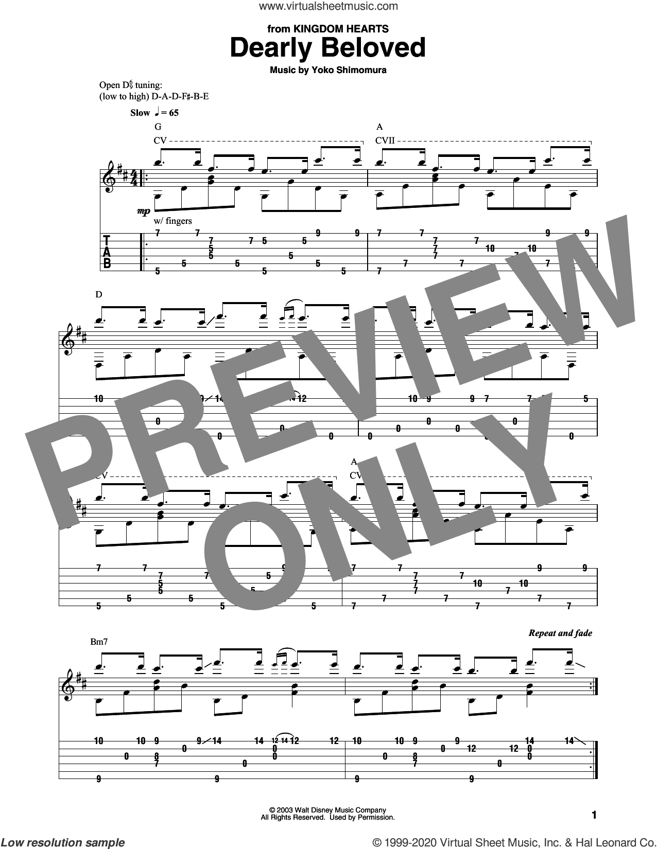 Dearly Beloved (from Kingdom Hearts)