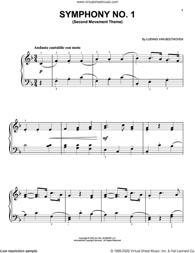 Symphony No. 1, Andante, Second Movement