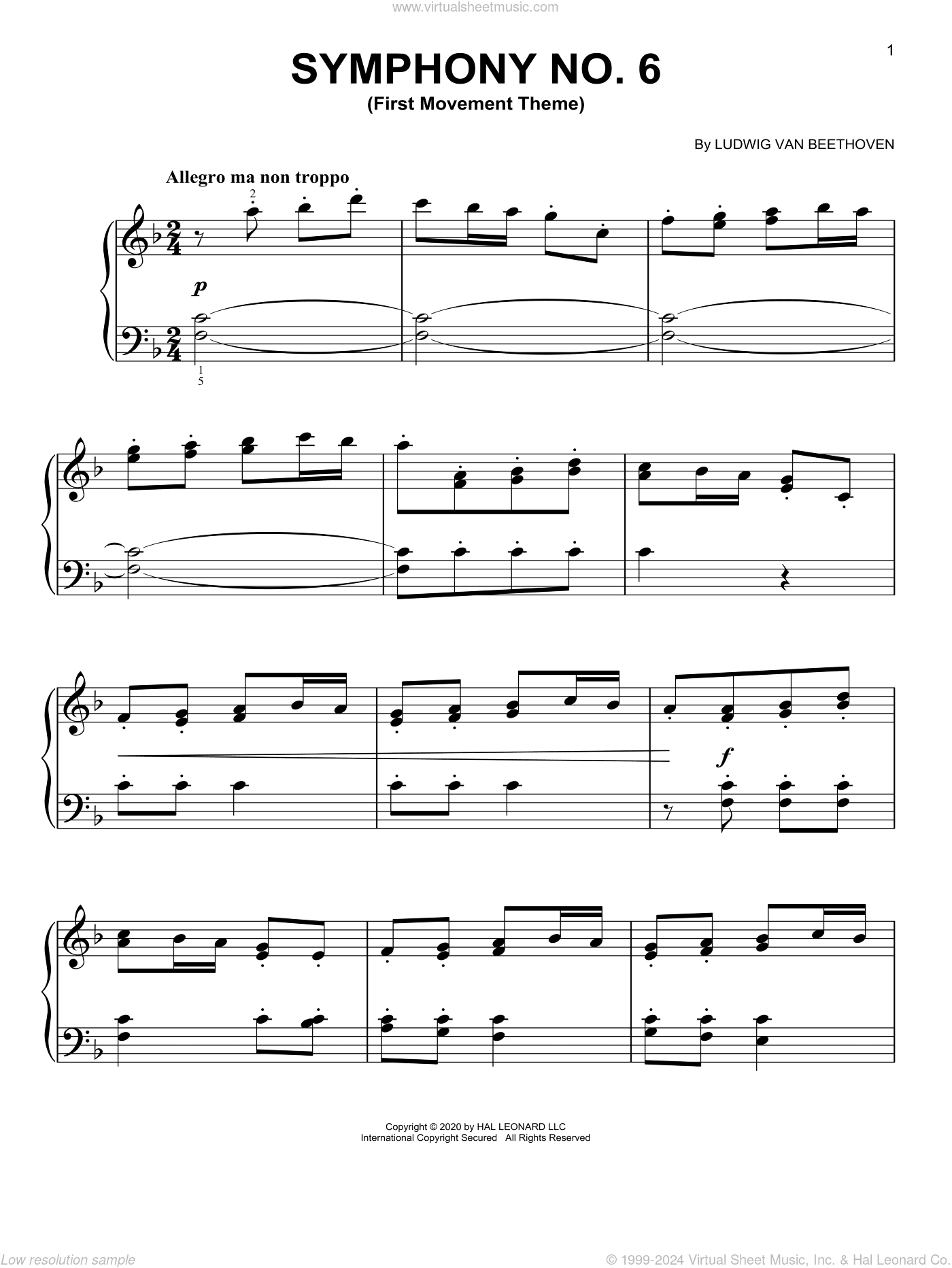 Symphony No. 6 In F Major ("Pastoral"), First Movement Excerpt