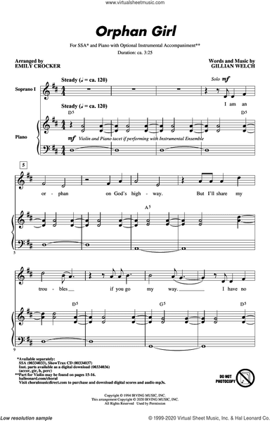 Orphan Girl (arr. Emily Crocker)