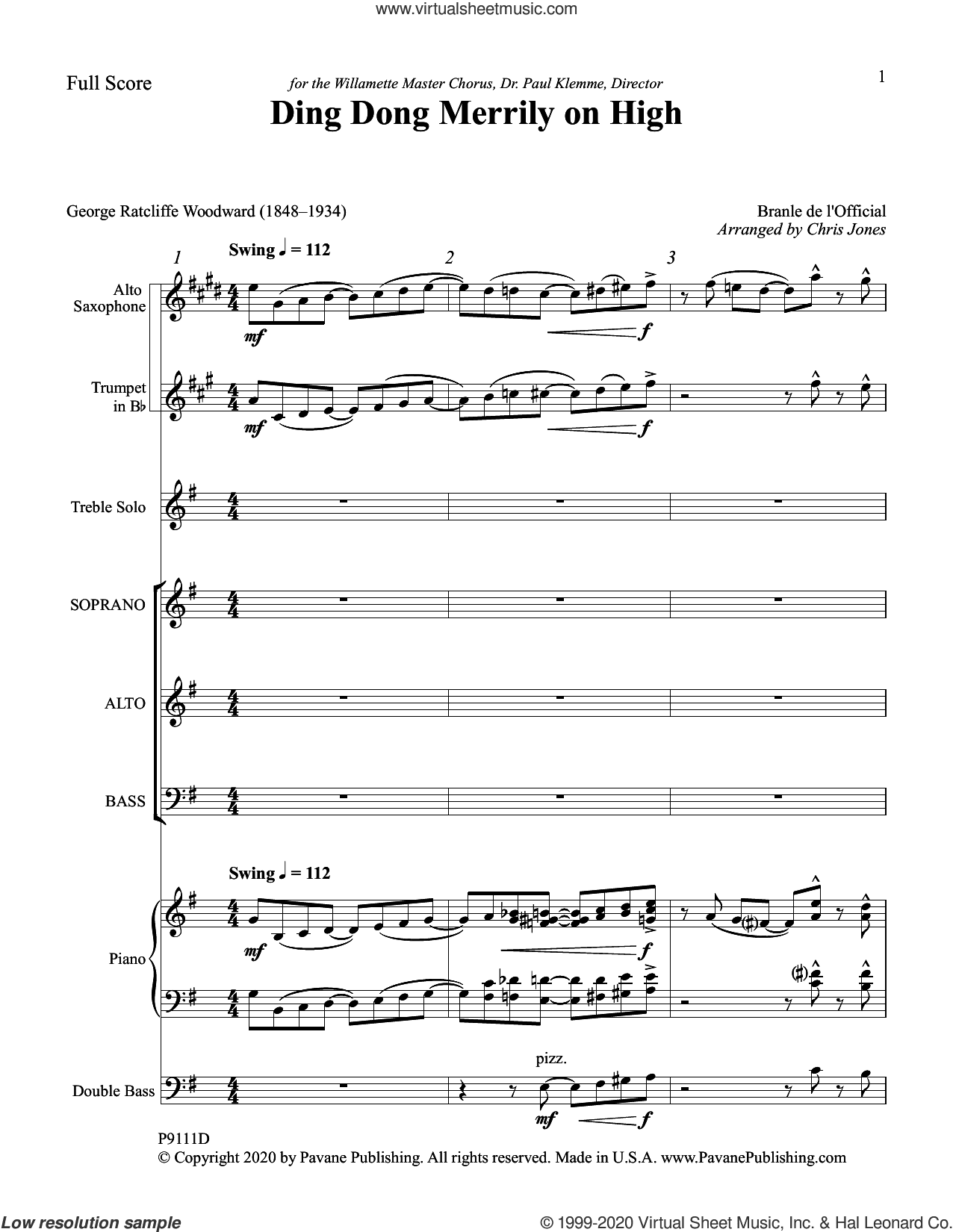 Ding Dong Merrily on High (arr. Chris Jones)