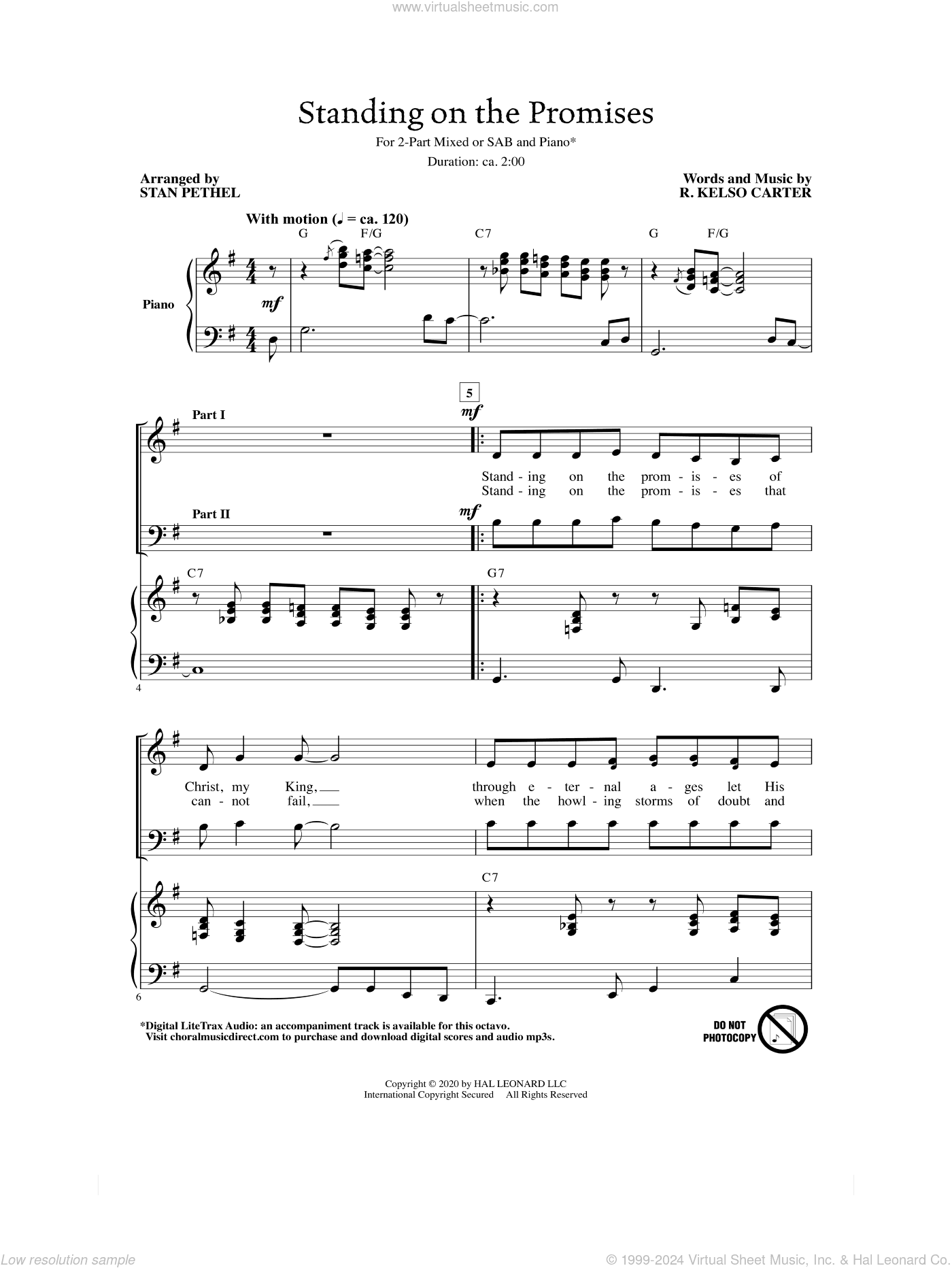 Standing On The Promises (arr. Stan Pethel)