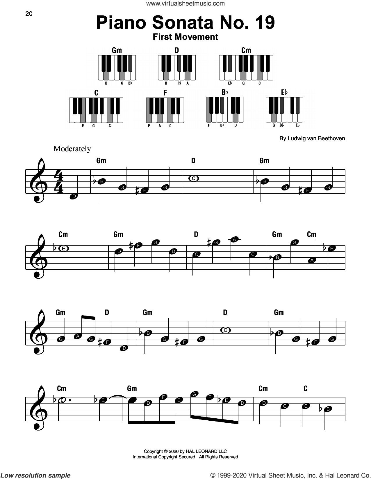 Piano Sonata No. 19, First Movement