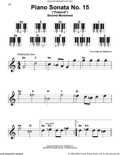 Piano Sonata No. 15 In D Major, Op. 28 ("Pastorale")