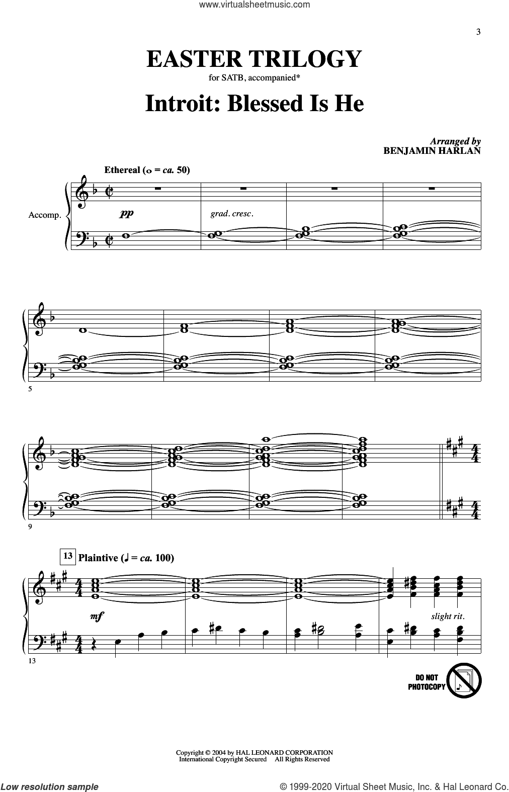Easter Trilogy: A Cantata in Three Suites