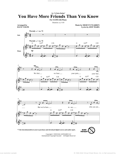 You Have More Friends Than You Know (arr. Dave Volpe)