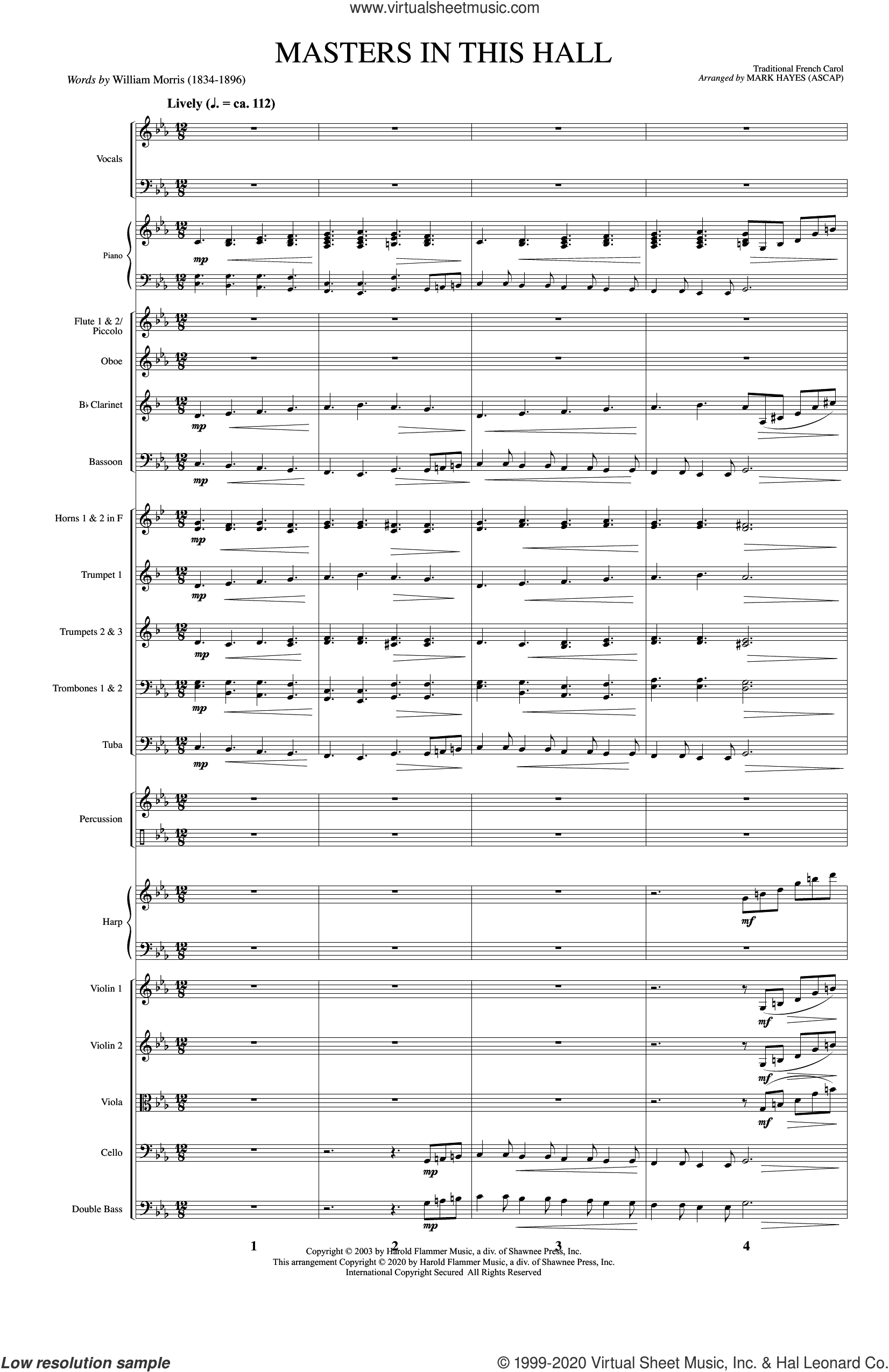 Masters in This Hall (arr. Mark Hayes) (COMPLETE)