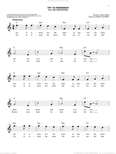 Try To Remember (from The Fantasticks)