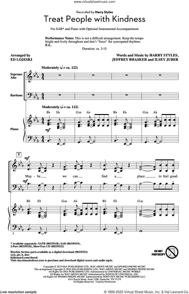 Treat People With Kindness (arr. Ed Lojeski)