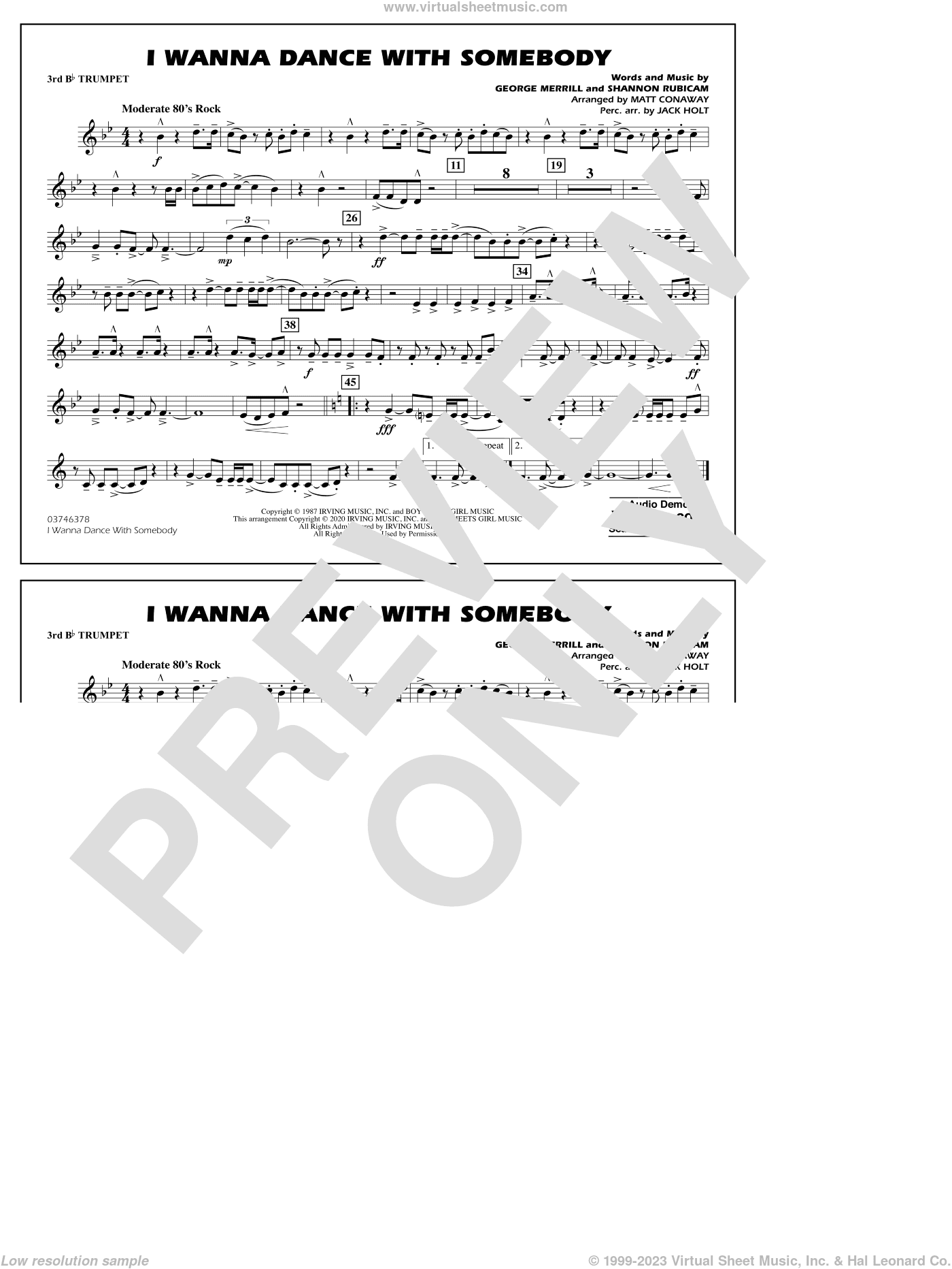 I Wanna Dance with Somebody (arr. Conaway and Holt)