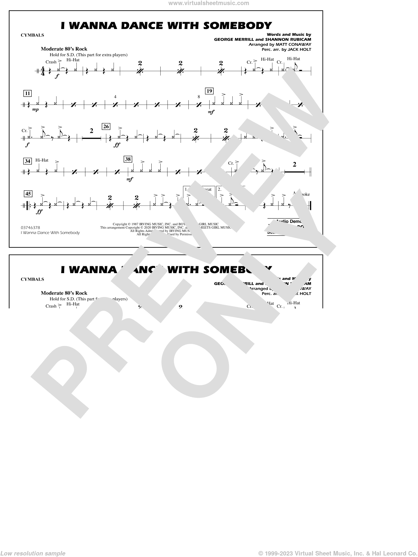 I Wanna Dance with Somebody (arr. Conaway and Holt)