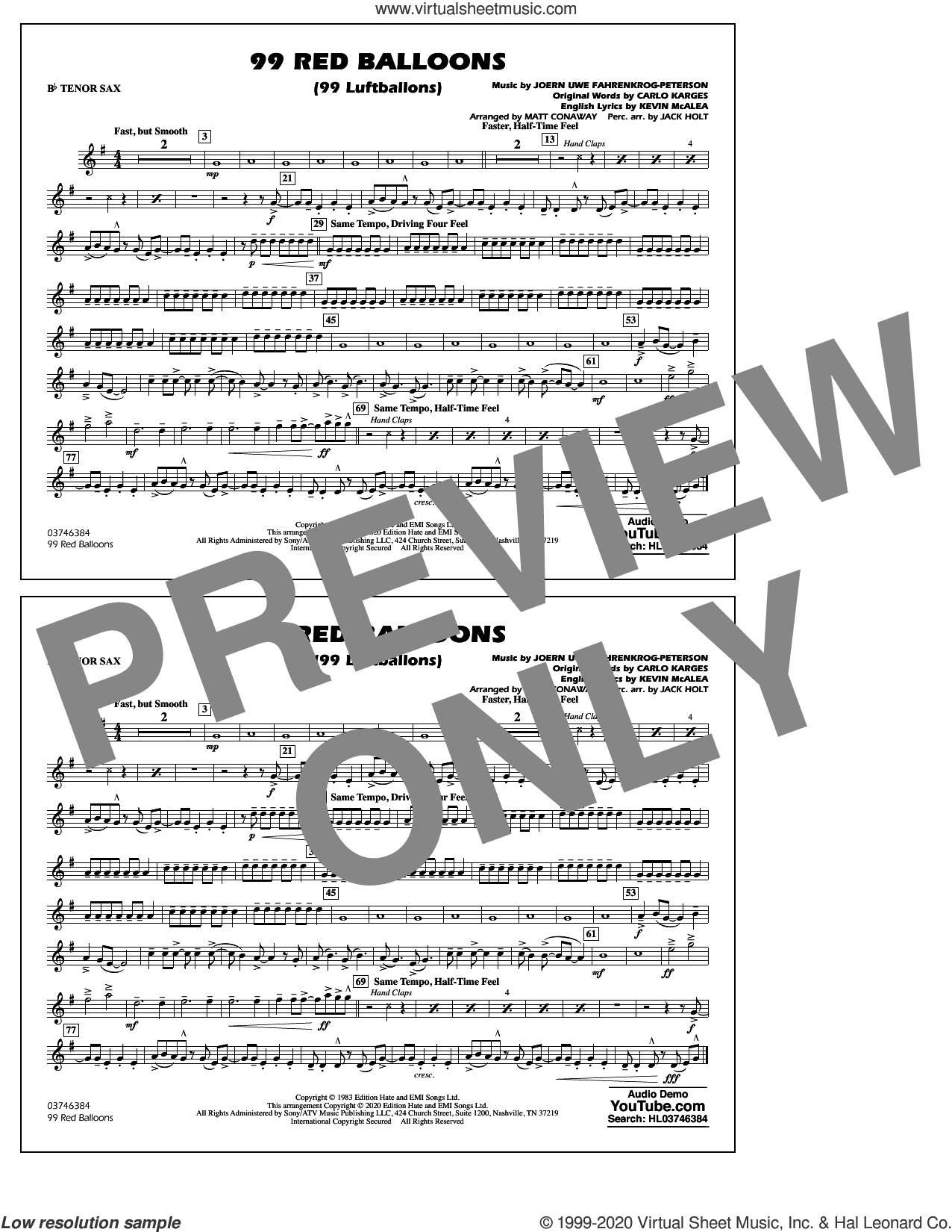 99 Red Balloons (arr. Holt and Conaway)