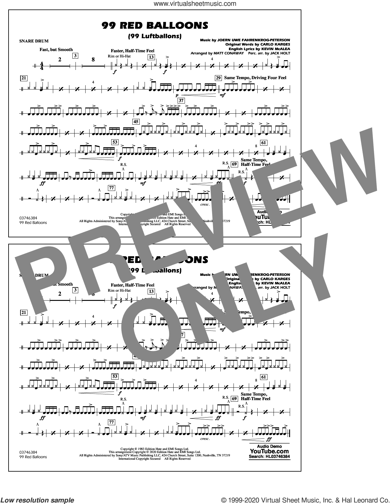 99 Red Balloons (arr. Holt and Conaway)